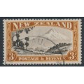 NEW ZEALAND - 1935 3/- Mount Egmont, perf. 13½:13½, used – SG # 569