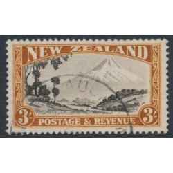 NEW ZEALAND - 1935 3/- Mount Egmont, perf. 13½:13½, used – SG # 569