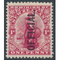 NEW ZEALAND - 1907 1d carmine Universal overprinted OFFICIAL, MH – SG # O60