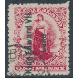 NEW ZEALAND - 1908 1d red Universal, o/p King Edward VII Land, used – SG # A1 