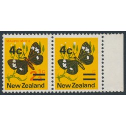 NEW ZEALAND - 1971 4c on 2½c Butterfly, missing red colour, MNH – SG # 957a