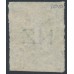 NEW ZEALAND - 1864 1/- green QV Chalon, NZ watermark, imperforate, used – SG # 100