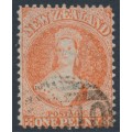 NEW ZEALAND - 1871 1d orange QV Chalon, perf. 12½, star watermark, used – SG # 112 NEW ZEALAND - 1871 1d orange QV Chalon, perf. 12½, star watermark, used – SG # 112