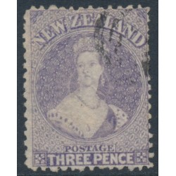 NEW ZEALAND - 1867 3d lilac QV Chalon, perf. 12½, star watermark, used – SG # 117