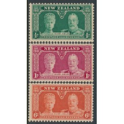 NEW ZEALAND - 1935 ½d to 6d KGV Silver Jubilee set of 3, MNH – SG # 573-575