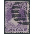 NEW ZEALAND - 1867 3d deep mauve QV Chalon, perf. 12½, star watermark, used – SG # 118