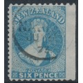 NEW ZEALAND - 1871 6d blue QV Chalon, perf. 10:12½, star watermark, used – SG # 131a NEW ZEALAND - 1871 6d blue QV Chalon, perf. 10:12½, star watermark, used – SG # 131a