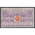 NEW ZEALAND - 1926 6d red/violet Express Delivery, perf. 14:14½, MH – SG # E2