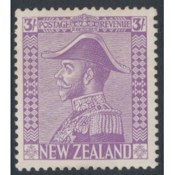 NEW ZEALAND - 1927 3/- pale mauve King George V (Admiral), MH – SG # 470