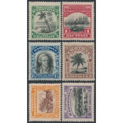 RAROTONGA / COOK IS - 1920 ½d to 1/- Island Scenes set of 6, MH – SG # 70-75