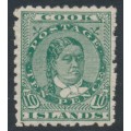 RAROTONGA / COOK IS - 1896 10d green Queen, perf. 11, MH – SG # 19 RAROTONGA / COOK IS - 1896 10d green Queen, perf. 11, MH – SG # 19