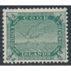 RAROTONGA / COOK IS - 1911 ½d green White Tern, perf. 14½:14, MH – SG # 37