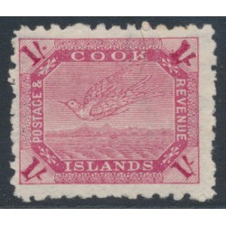 RAROTONGA / COOK IS - 1902 1/- carmine White Tern, perf. 11, MH – SG # 36