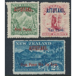 AITUTAKI / COOK IS - 1903 ½d to 2½d First set of 3, MH – SG # 1-3