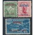AITUTAKI / COOK IS - 1903 ½d to 2½d First set of 3, MH – SG # 1-3 AITUTAKI / COOK IS - 1903 ½d to 2½d First set of 3, MH – SG # 1-3