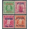 AITUTAKI / COOK IS - 1911 ½d to 1/- KEVII set of 4, MH – SG # 9-12 AITUTAKI / COOK IS - 1911 ½d to 1/- KEVII set of 4, MH – SG # 9-12