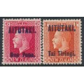 AITUTAKI / COOK IS - 1916 6d & 1/- KGV set of 2, MH – SG # 13a+14 AITUTAKI / COOK IS - 1916 6d & 1/- KGV set of 2, MH – SG # 13a+14