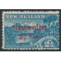PENRHYN / COOK IS - 1902 2½d blue Lake Wakatipu, wide overprint, MH – SG # 1a PENRHYN / COOK IS - 1902 2½d blue Lake Wakatipu, wide overprint, MH – SG # 1a