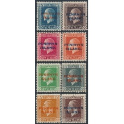 PENRHYN / COOK IS - 1917-1920 ½d to 1/- KGV set of 8, MH – SG # 24-31