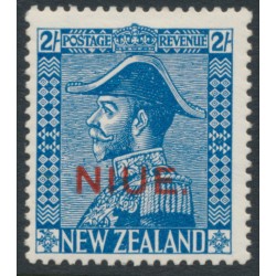 NIUE - 1928 2/- light blue Admiral (Cowan paper), MH – SG # 49