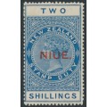 NIUE - 1918 2/- deep blue NZ Fiscal, MH – SG # 33 NIUE - 1918 2/- deep blue NZ Fiscal, MH – SG # 33