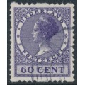 NETHERLANDS - 1925 60c violet Queen, no watermark, coil perf. two sides, used – NVPH # R18