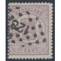 NETHERLANDS - 1870 2½c violet Coat of Arms, perf. 13¼:13¼ (large holes), used – NVPH # 18D