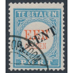 NETHERLANDS - 1910 3c on 1Gld blue/red Postage Due, type III, used – NVPH # P27III