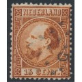 NETHERLANDS - 1867 15c brown King Willem III, type I, perf. 13½:13½, used – NVPH # 9IC