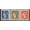 NETHERLANDS - 1948 Queen Wilhelmina set of 3, MH – NVPH # 487-489
