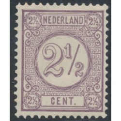 NETHERLANDS - 1876 2½c dull violet Numeral, perf. 12½:12½, MH – NVPH # 33E