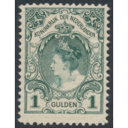 NETHERLANDS - 1898 1G blue-green Wilhelmina, perf. 11½, MH – NVPH # 77D