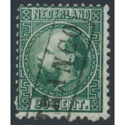 NETHERLANDS - 1867 20c green King Willem III, type I, perf. 12¾:11¾, used – NVPH # 10IA