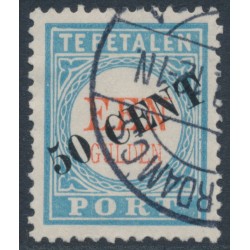 NETHERLANDS - 1906 50c on 1Gld blue/red Postage Due, type III, used – NVPH # P28III