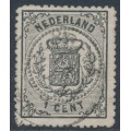 NETHERLANDS - 1869 1c black Coat of Arms, perf. 14:14, used – NVPH # 14A