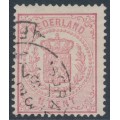 NETHERLANDS - 1875 1½c rose Coat of Arms, perf. 13¼:13¼ (large holes), used – NVPH # 16D