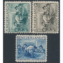 NETHERLANDS - 1930 5c to 12c Rembrandt set of 3, MH – NVPH # 229-231