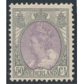 NETHERLANDS - 1914 50c grey/violet Queen Wilhelmina, perf. 12½, MH – NVPH # 75