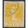 NETHERLANDS - 1923 25c yellow Jubilee, perf. 12:12½, used – NVPH # 126L NETHERLANDS - 1923 25c yellow Jubilee, perf. 12:12½, used – NVPH # 126L