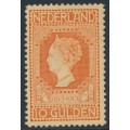 NETHERLANDS - 1913 10G red-orange on yellow Jubilee, MH – NVPH # 101 NETHERLANDS - 1913 10G red-orange on yellow Jubilee, MH – NVPH # 101