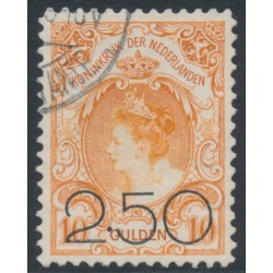 NETHERLANDS - 1920 2.50G on 10G orange Queen, used – NVPH # 104