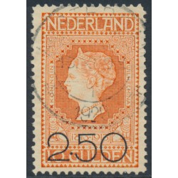 NETHERLANDS - 1920 2.50G on 10G red-orange Queen, used – NVPH # 105
