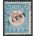 NETHERLANDS - 1910 3c on 1Gld blue/red Postage Due, type III, used – NVPH # P27III NETHERLANDS - 1910 3c on 1Gld blue/red Postage Due, type III, used – NVPH # P27III