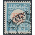 NETHERLANDS - 1906 50c on 1Gld light blue/red Postage Due, type III, used – NVPH # P28III NETHERLANDS - 1906 50c on 1Gld light blue/red Postage Due, type III, used – NVPH # P28III