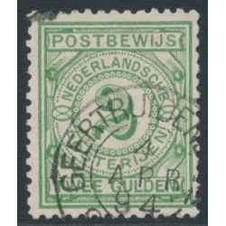 NETHERLANDS - 1884 2G pale green Postbewijszegel, used – NVPH # PW3