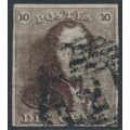 BELGIUM - 1849 10c reddish brown King Leopold I, used – Michel # 1a BELGIUM - 1849 10c reddish brown King Leopold I, used – Michel # 1a