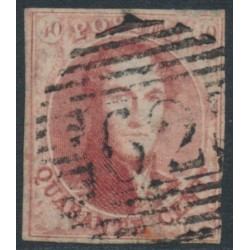 BELGIUM - 1849 40c rose King in medallion, boxed watermark, used – Michel # 5A
