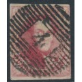 BELGIUM - 1849 40c rose King in medallion, boxed watermark, used – Michel # 5A BELGIUM - 1849 40c rose King in medallion, boxed watermark, used – Michel # 5A