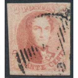 BELGIUM - 1851 40c rose King in medallion, unboxed watermark, used – Michel # 5By