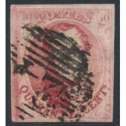 BELGIUM - 1851 40c carmine King in medallion, unboxed watermark, used – Michel # 5By